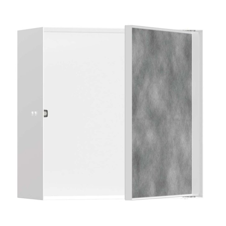 Hansgrohe XtraStoris Rock - Výklenok do steny, s dvierkami, 30x30x14 cm, matná biela 56091700