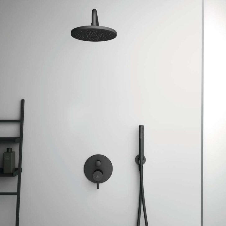 Ideal Standard Idealrain - Hlavová sprcha, priemer 20 cm, čierna BD140XG