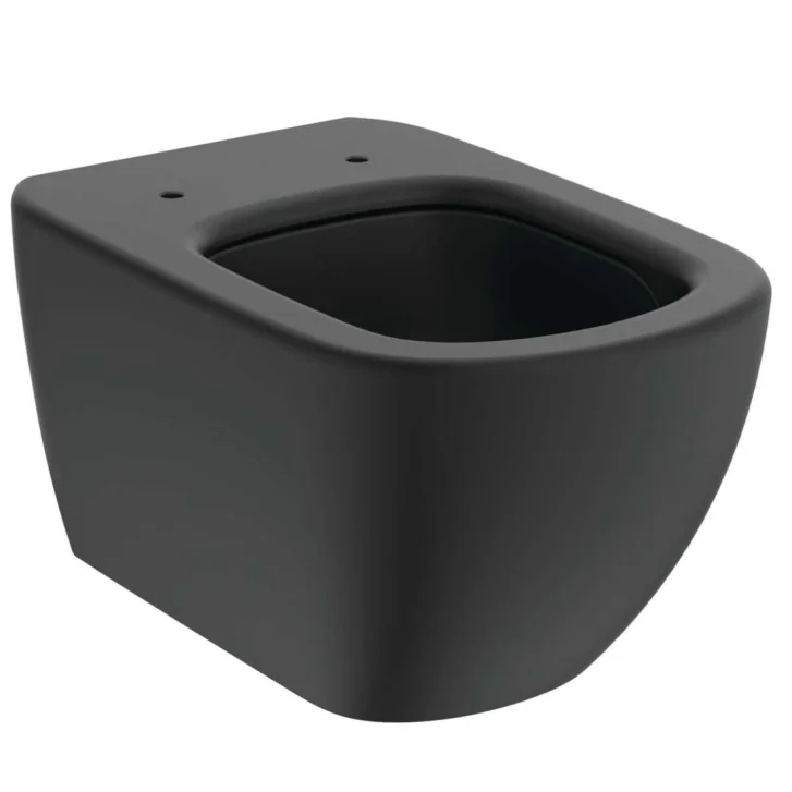 Ideal Standard Tesi - Závesné WC s doskou SoftClose, Aquablade, čierna T3546V3