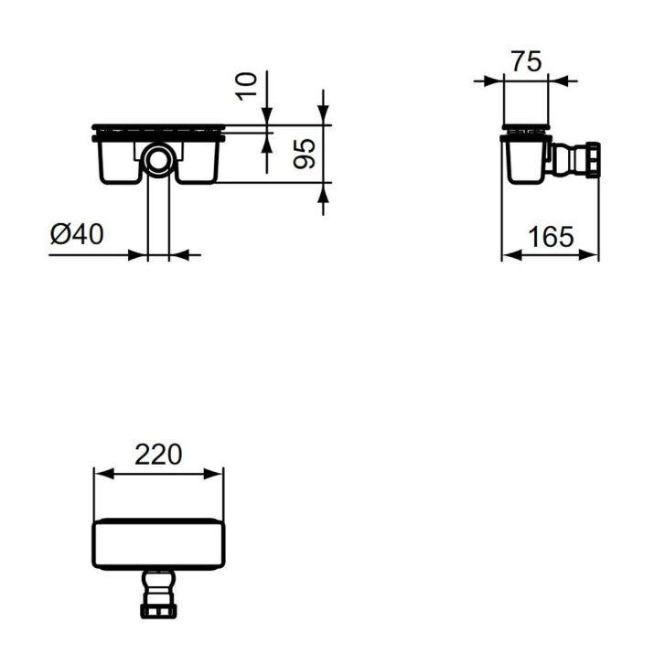 Ideal Standard Ultra Flat New - Odtoková súprava na vaničky, chróm T4493AA