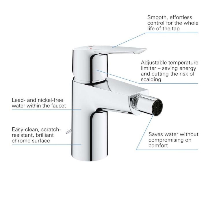 Grohe QuickFix Start - Bidetová batéria s retiazkou, chróm 32281002