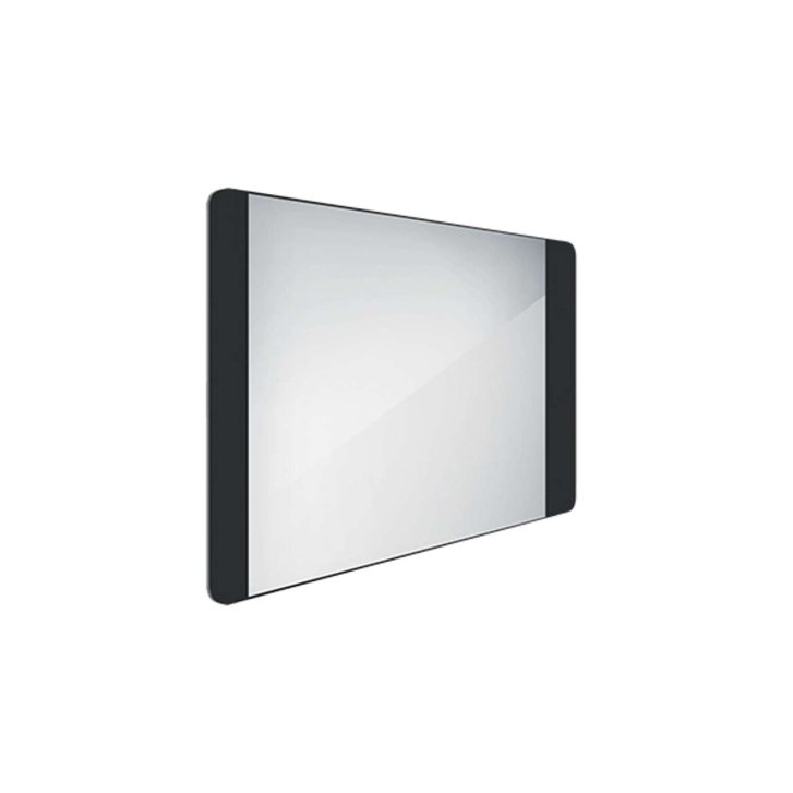 Nimco - Zrkadlo s LED osvetlením, 80x60 cm, hliník/čierna ZPC 42003-90