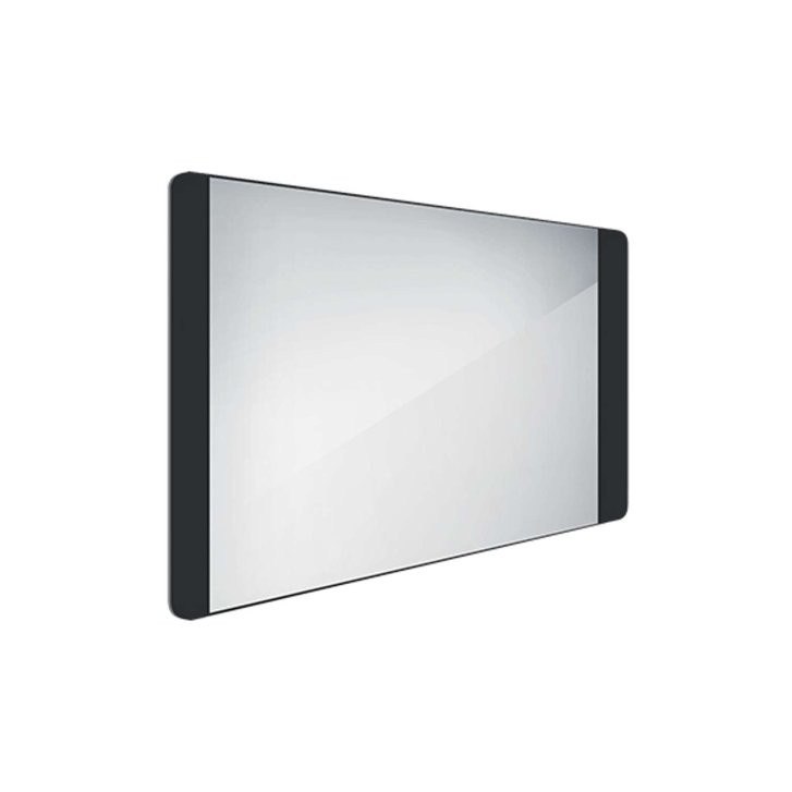 Nimco - Zrkadlo s LED osvetlením, 100x60 cm, hliník/čierna ZPC 42004-90