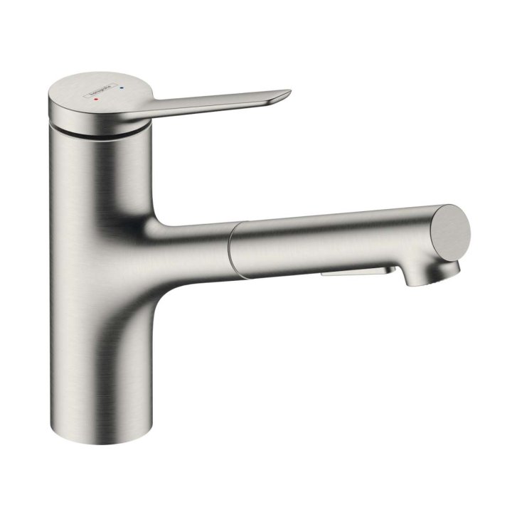 Hansgrohe Zesis M33 - Drezová batéria 150, s výsuvnou spŕškou, vzhľad nerezový 74800800