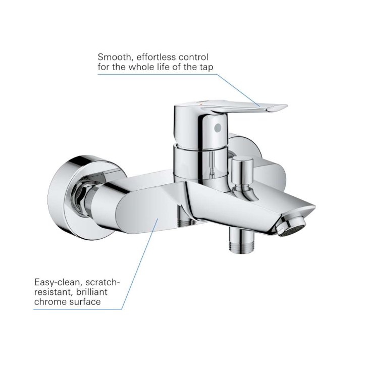 Grohe QuickFix Start - Vaňová nástenná batéria, chróm 24206002