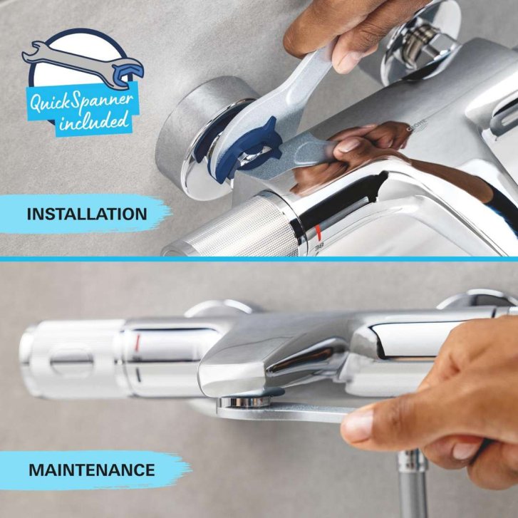 Grohe QuickFix Start - Vaňová nástenná batéria, chróm 24206002