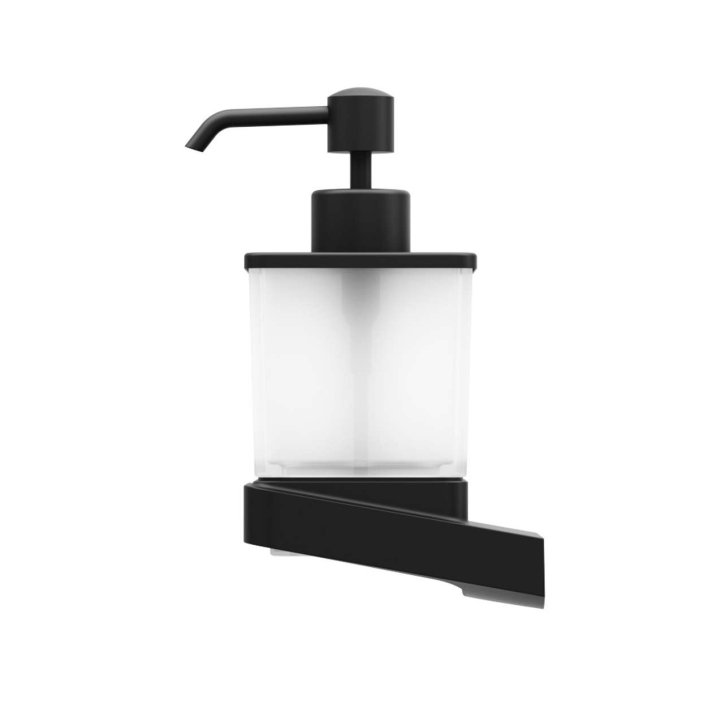 Ravak 10° - Dávkovač na tekuté mydlo s držiakom, čierna/sklo X07P559