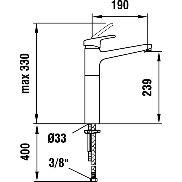 Laufen Citypro - Páková umývadlová batéria, chróm HF500914100000