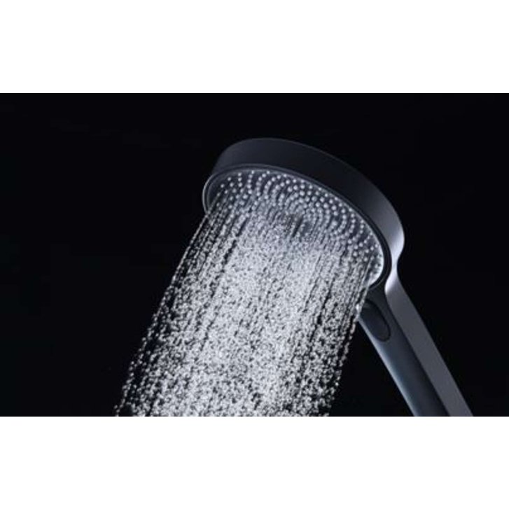 kielle Oudee - Sprchový set s termostatom, 26 cm, 3 prúdy, čierna/biela 20602004