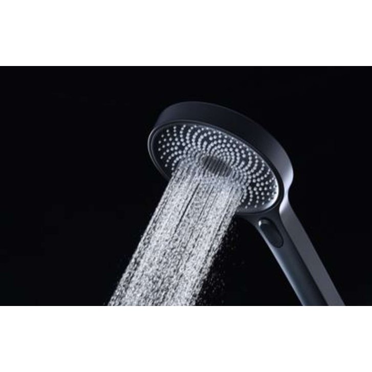 kielle Oudee - Sprchový set s termostatom, 26 cm, 3 prúdy, čierna/biela 20602004