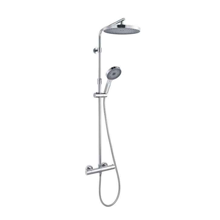 kielle Oudee - Sprchový set s termostatom, 26 cm, 3 prúdy, chróm 20602010