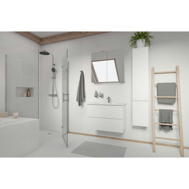 kielle Oudee - Sprchový set s termostatom, 26 cm, 3 prúdy, chróm 20602010