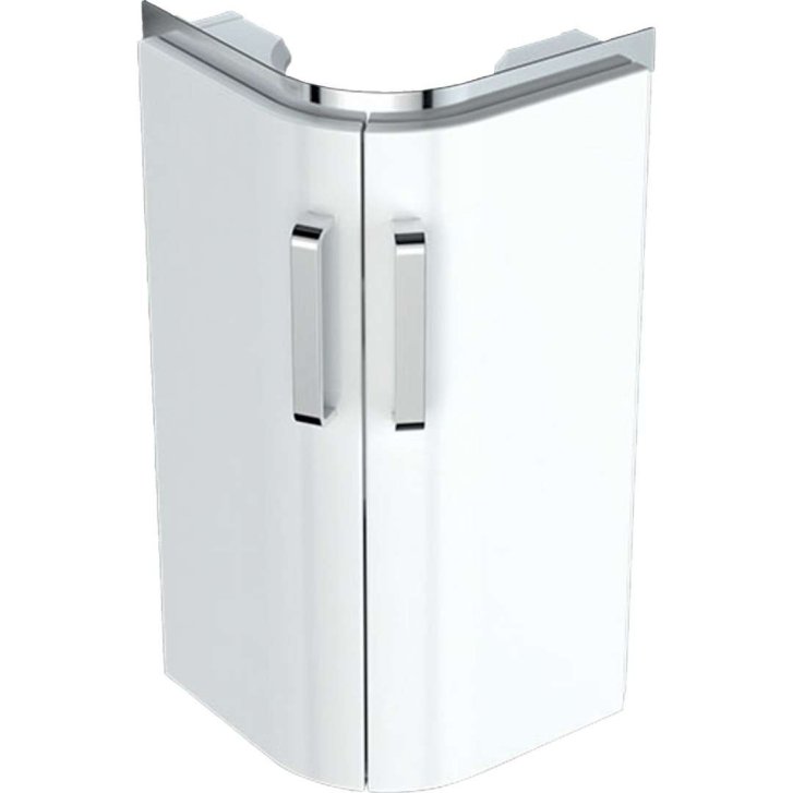 Geberit Selnova Compact - Umývadlová skrinka, 43x33x60 cm, 2 dvierka, lesklá biela/matná biela 501.484.00.1