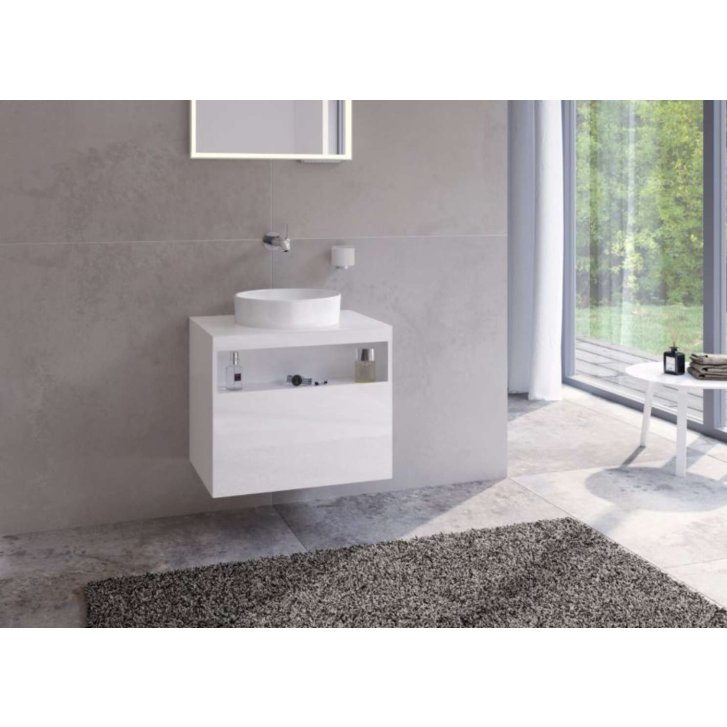 Keuco Stageline - Umývadlová skrinka, 65x55x49 cm, s výrezom na umývadlo, biela 32853300000