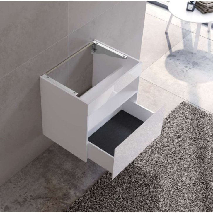 Keuco Stageline - Umývadlová skrinka, 65x63x49 cm, s osvetlením a USB, biela 32852300100