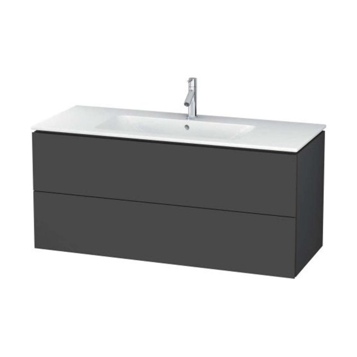 Duravit L-Cube - Umývadlová skrinka, 55x122x48 cm, 2 zásuvky, grafit mat LC624304949