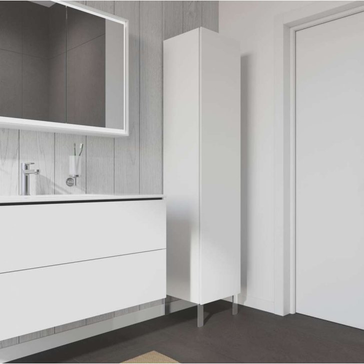Duravit L-Cube - Vysoká skrinka, 176x40x36 cm, pánty vľavo, biela mat LC1180L1818