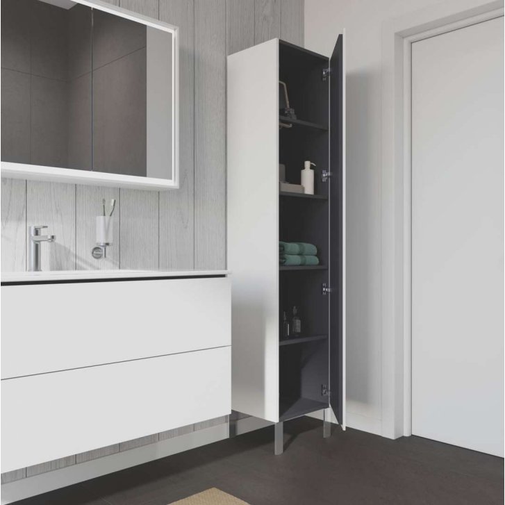 Duravit L-Cube - Vysoká skrinka, 176x40x36 cm, pánty vľavo, biela mat LC1180L1818