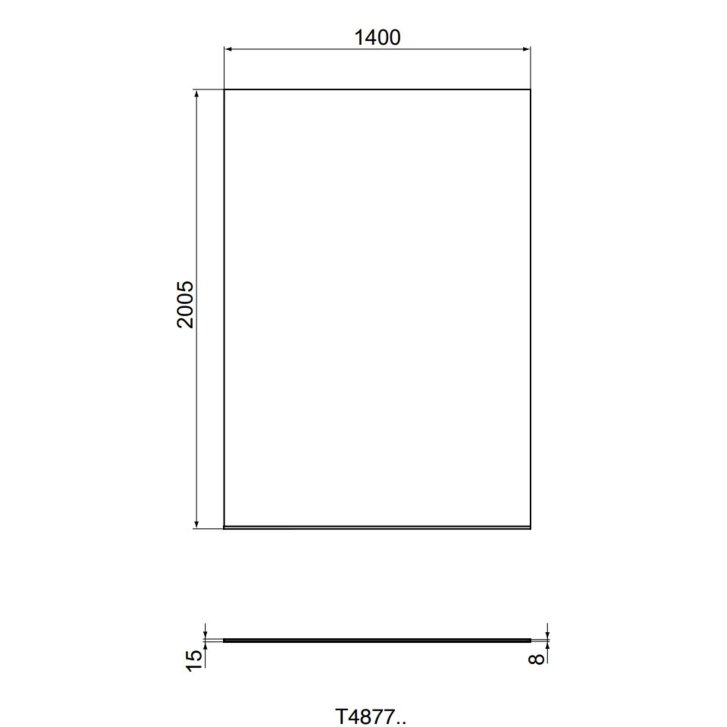Ideal Standard i.Life - Sprchová stena 140 cm, silver bright/číre sklo T4877EO