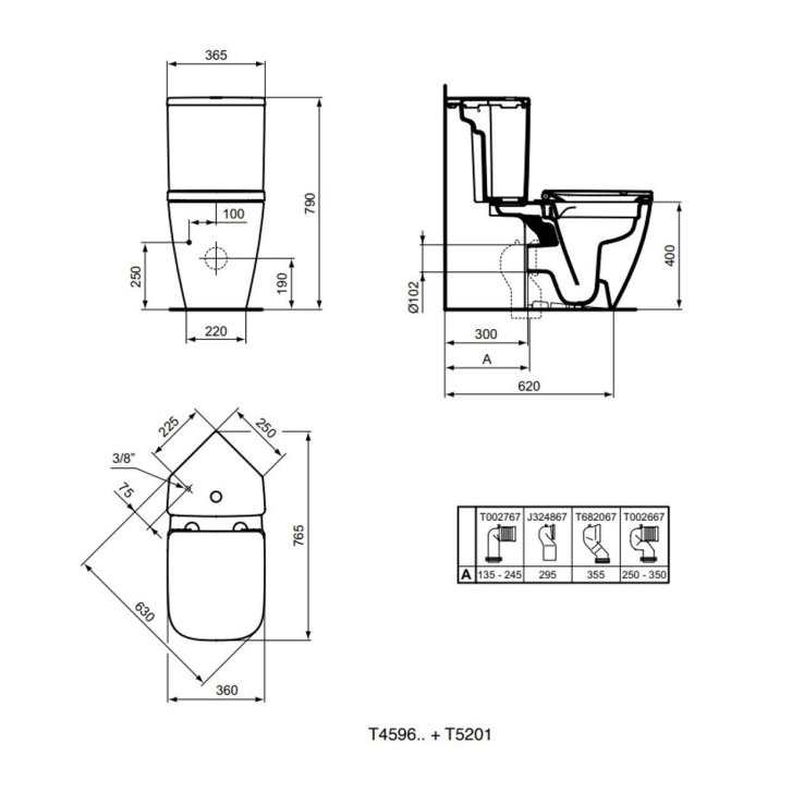 Ideal Standard i.Life S - Rohová splachovacia nádržka, spodné napúšťanie, biela T520101