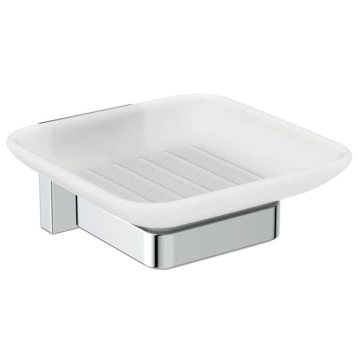 Ideal Standard IOM Square - Mydlovnička s držiakom, matné sklo/chróm E2201AA