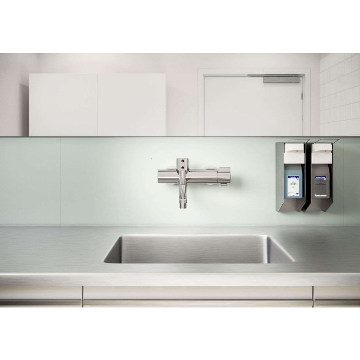 Hansa Clinica - Elektronická termostatická umývadlová batéria, batériové napájanie, chróm 08866201