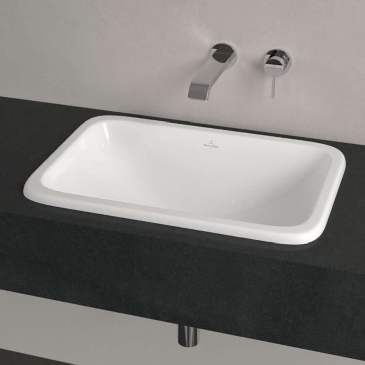 Villeroy & Boch Loop&Friends - Umývadlo zápustné, 61x41 cm, s prepadom, alpská biela 4A650001