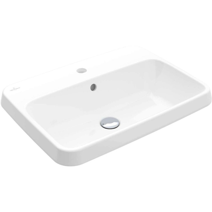 Villeroy & Boch Architectura - Umývadlo zápustné, 60x45 cm, s prepadom, otvor na batériu, alpská biela 5A676001