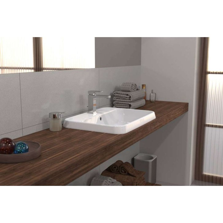 Villeroy & Boch Architectura - Umývadlo zápustné, 60x45 cm, s prepadom, otvor na batériu, alpská biela 5A676001