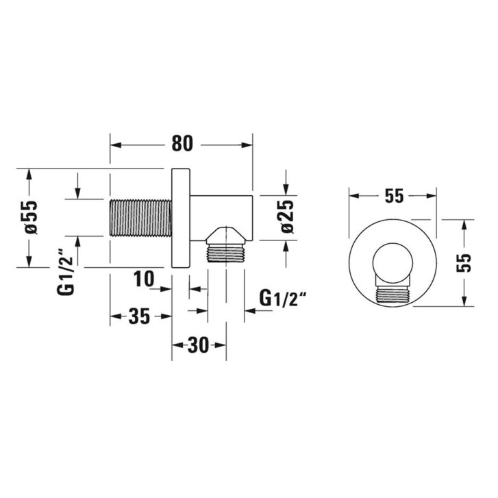 Duravit - Sprchové kolienko, chróm UV0630008010