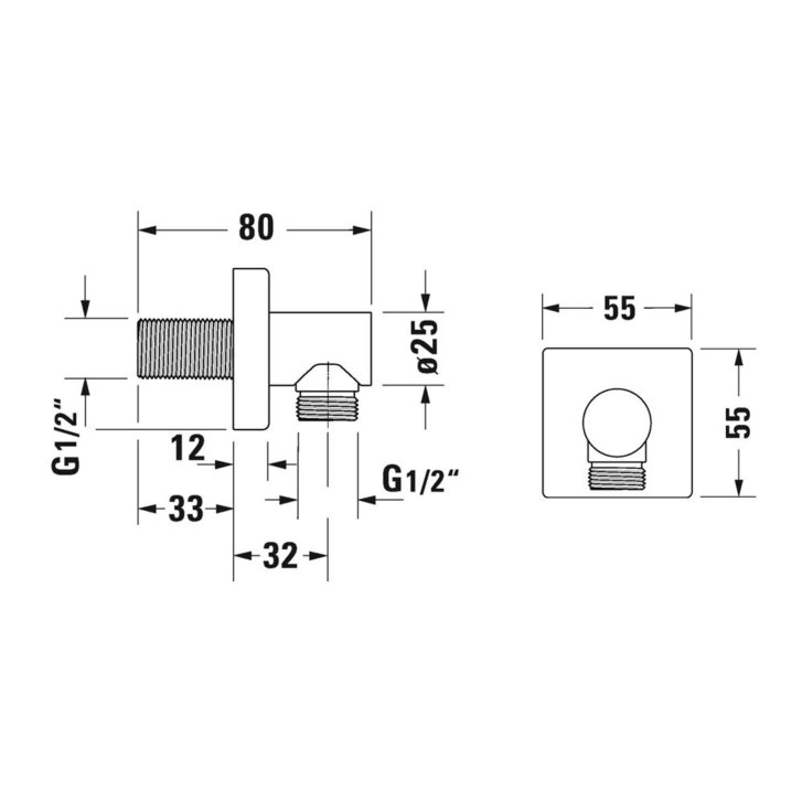 Duravit - Sprchové kolienko, chróm UV0630011010