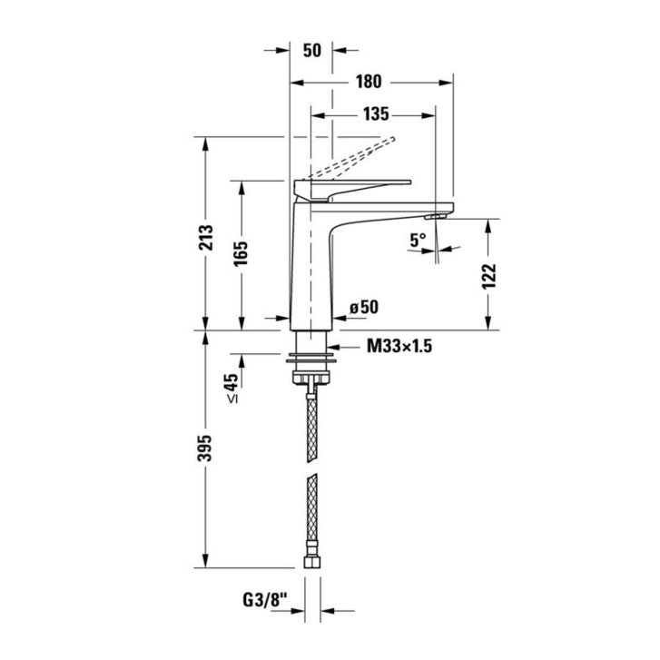 Duravit Tulum - Umývadlová batéria, chróm TU1020002010
