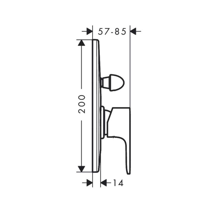 Hansgrohe Rebris S - Vaňová batéria pod omietku, chróm 72449000