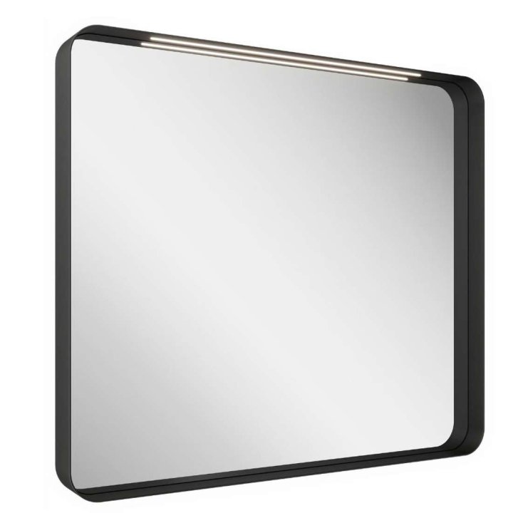 Ravak Strip - Zrkadlo s LED osvetlením, 91x71 cm, čierna X000001572