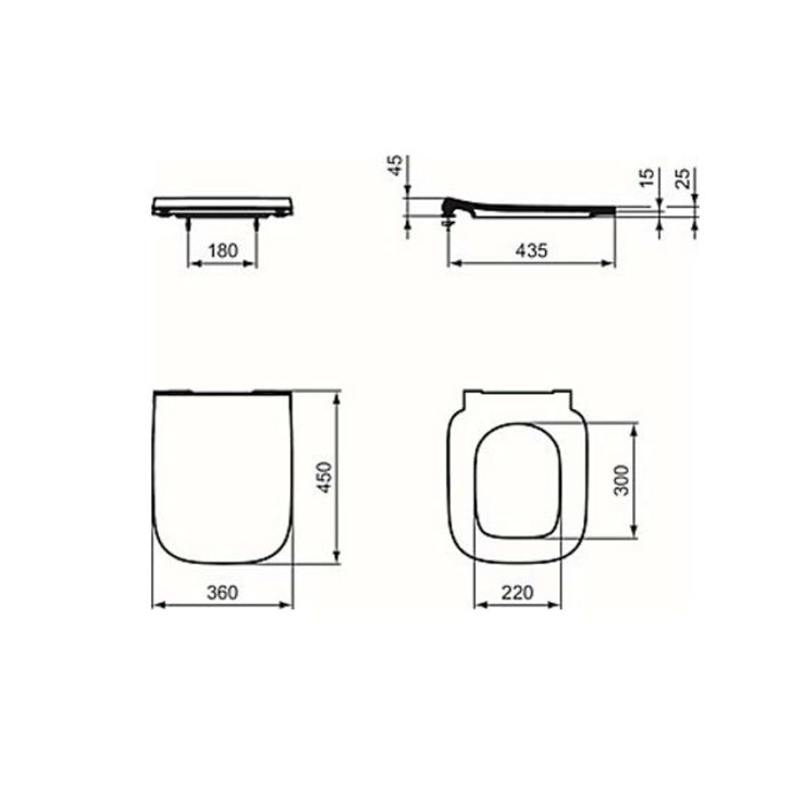 Ideal Standard i.Life A - WC doska, SoftClose, biela T481301