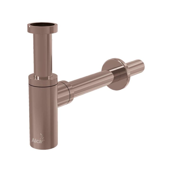 Alca - Designový sifón, matný kefovaný red gold A400-RG-B