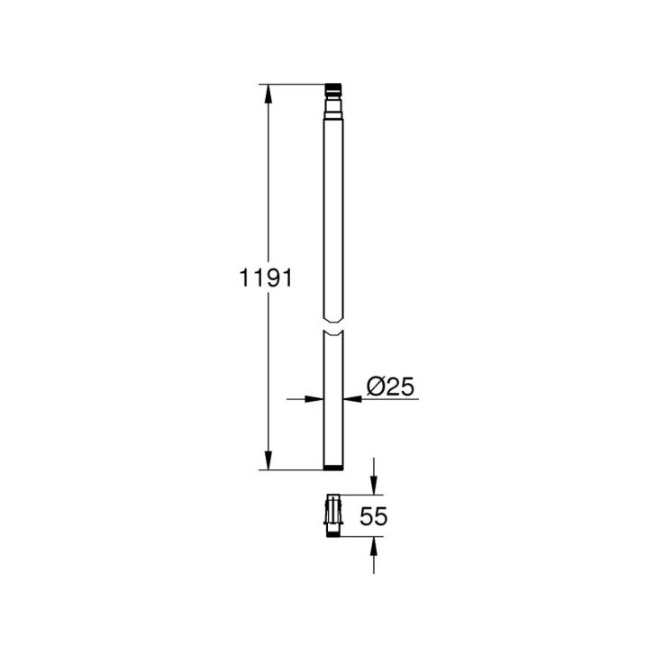 Grohe - Tyč k sprchovému systému, chróm 48499000