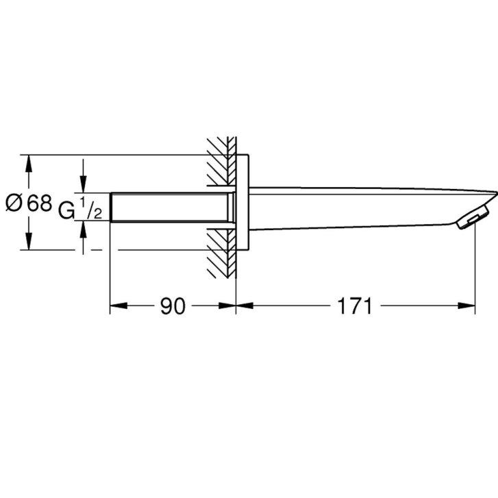 Grohe BauCosmopolitan - Vaňová vpusť, chróm 13255001