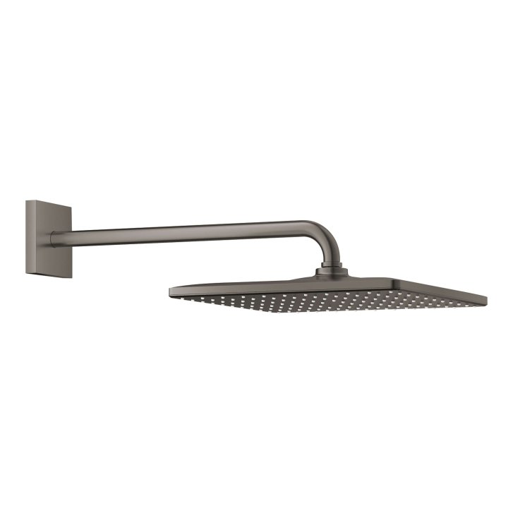 Grohe Rainshower - Hlavová sprcha 310 Mono Cube 9,5 l/min, 1 prúd, sprchové rameno 42 cm, kefovaný Hard Graphite 26564AL0