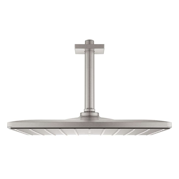 Grohe Rainshower - Hlavová sprcha 310 Mono Cube 9,5 l/min, so stropným ramenom, supersteel 26566DC0