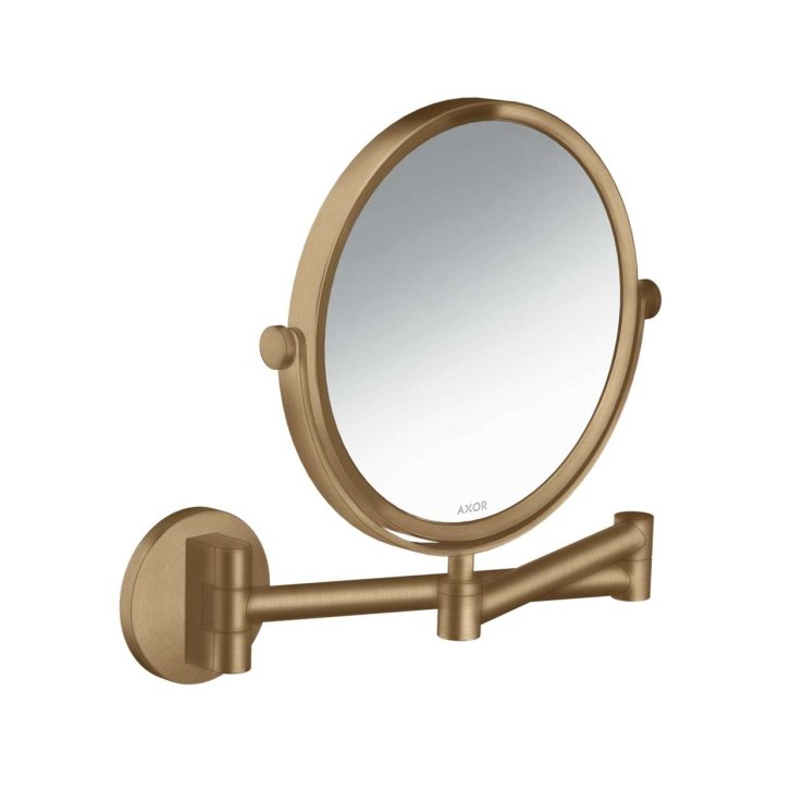 Axor Universal Circular - Kozmetické nástenné zrkadlo, kefovaný bronz 42849140