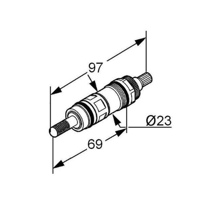 Kludi Zenta - Termostatická kartuša 23 mm 7447000-00