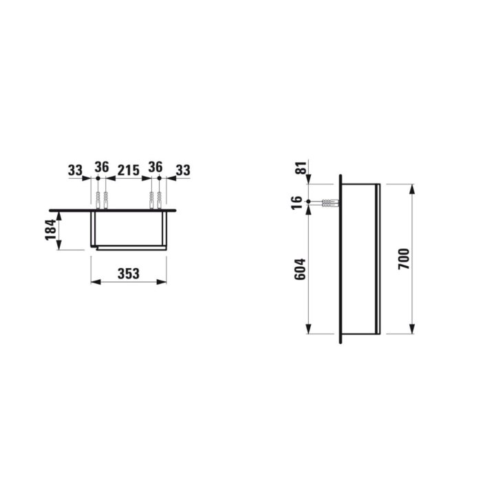 Laufen Lani - Skrinka 70x35 cm, 1 dvierka, pánty vpravo, sivá H4037021122661