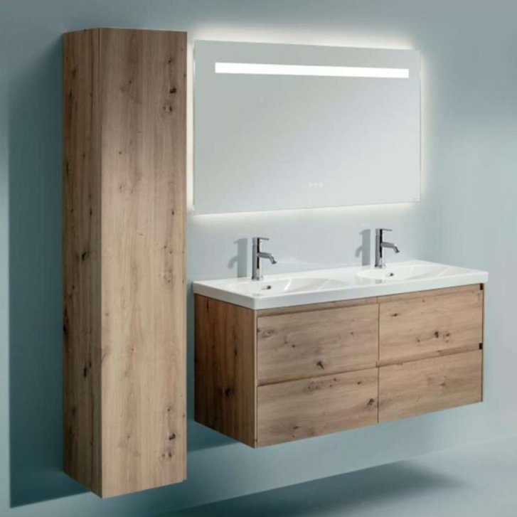 Laufen Lani - Vysoká skrinka 165x35 cm, 1 dvierka, pánty vpravo, dub H4037221122671