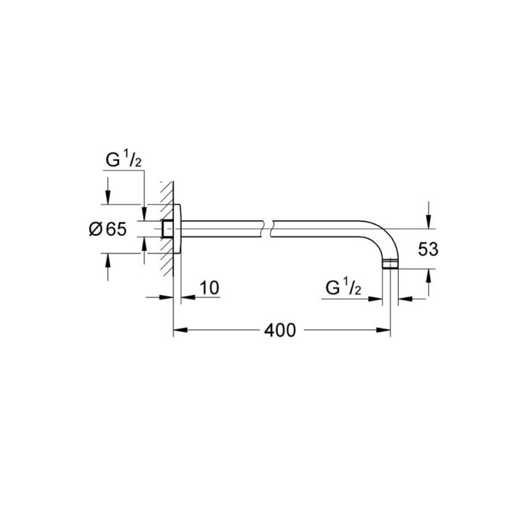 Grohe Tempesta - Sprchové rameno, 40 cm, chróm 27851000