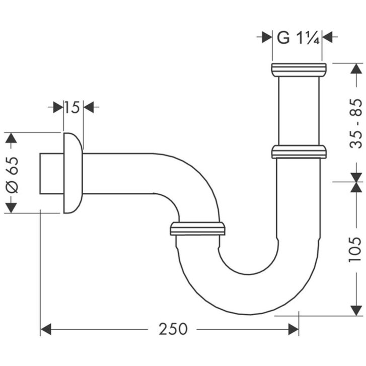 Hansgrohe - Sifón, chróm 53002000