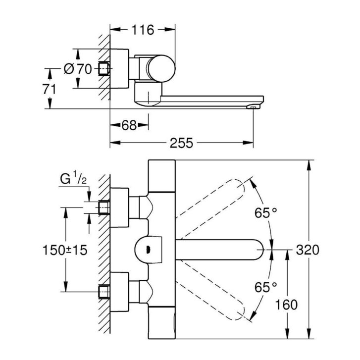 Grohe Eurosmart Cosmopolitan E - Termostatická elektronická umývadlová batéria, chróm 36333000