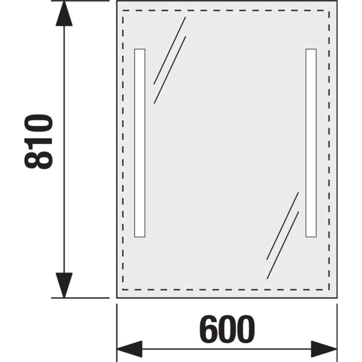Jika Clear - Zrkadlo s LED osvetlením, 60x81 cm H4557251731441