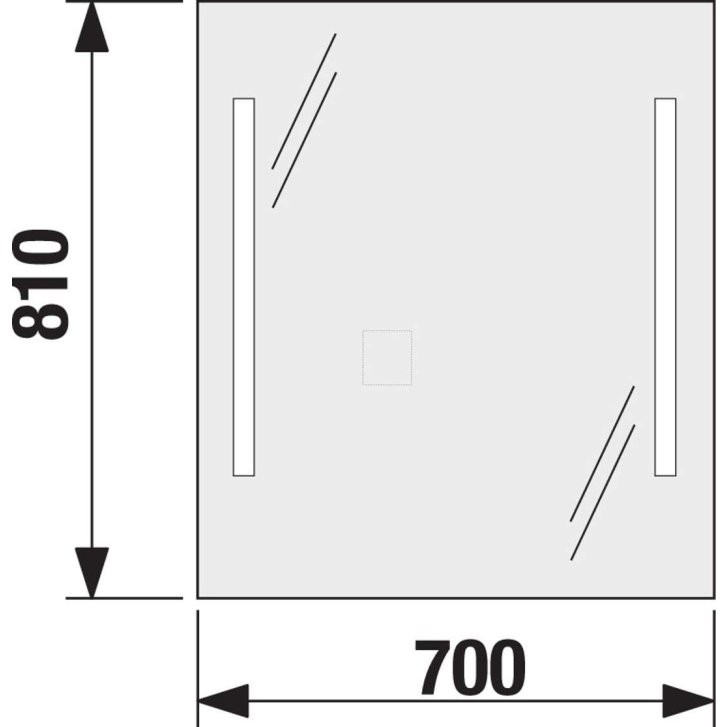 Jika Clear - Zrkadlo s LED osvetlením, 70x81 cm H4557351731441