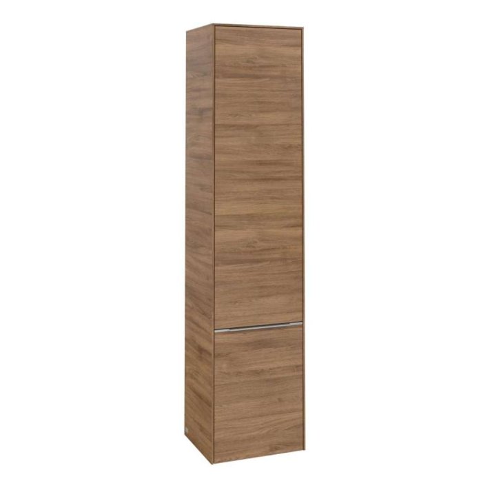 Villeroy & Boch Subway 3.0 - Vysoká skrinka, 40x171x36 cm, 2 dvierka, pánty vľavo, SoftClosing, Oak Kansas C58600RH